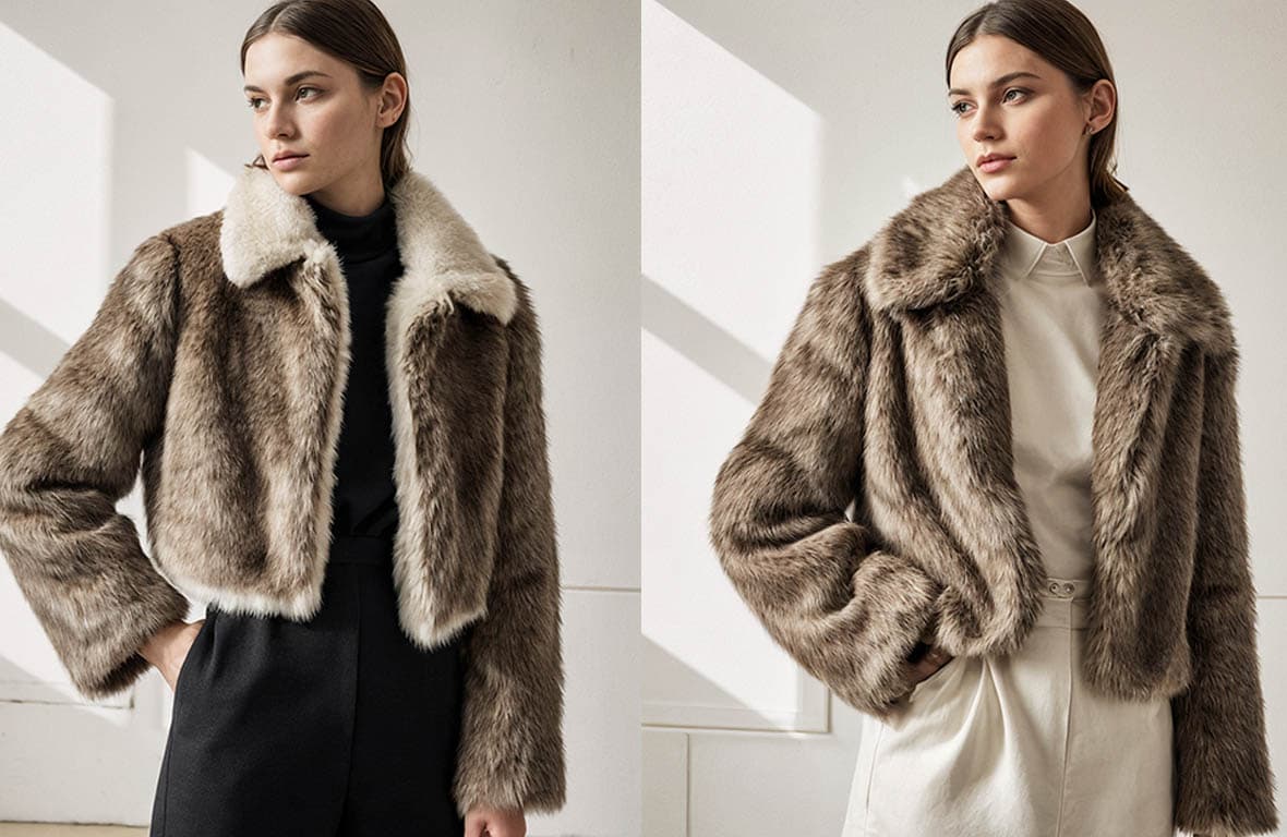 Перекрой полушубка — до и после