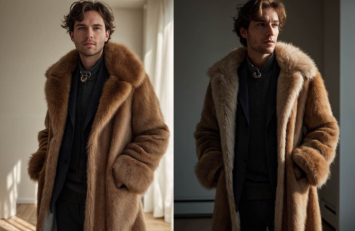 Пошив мужской шубы — до и после