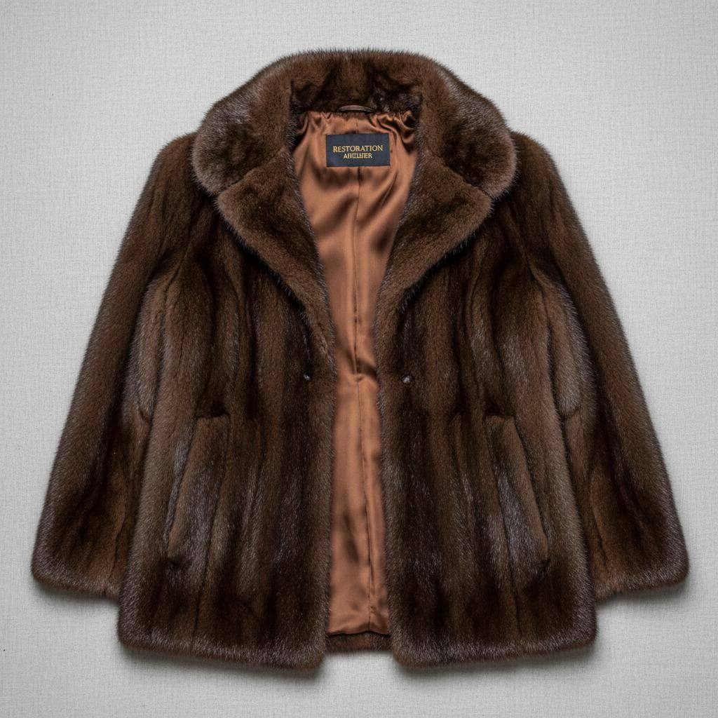 Реставрация норковой шубы — после