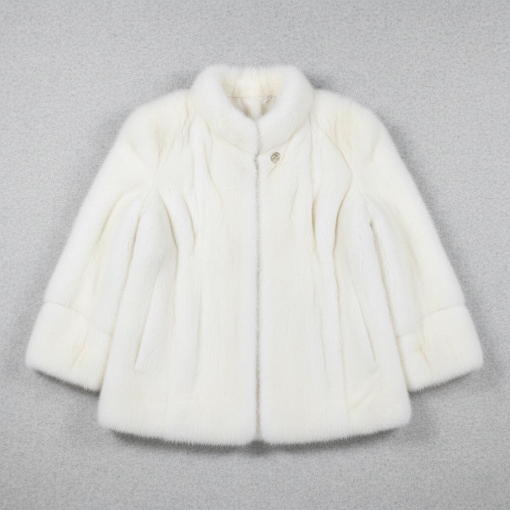 Химчистка белой норковой шубы — после