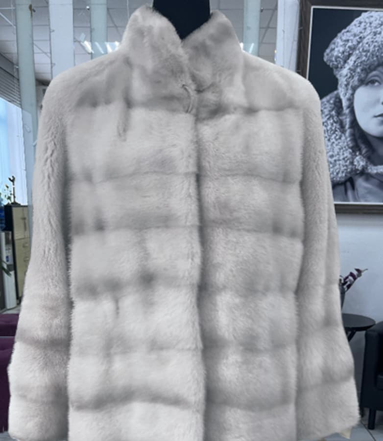 Реставрация белой шубы — после