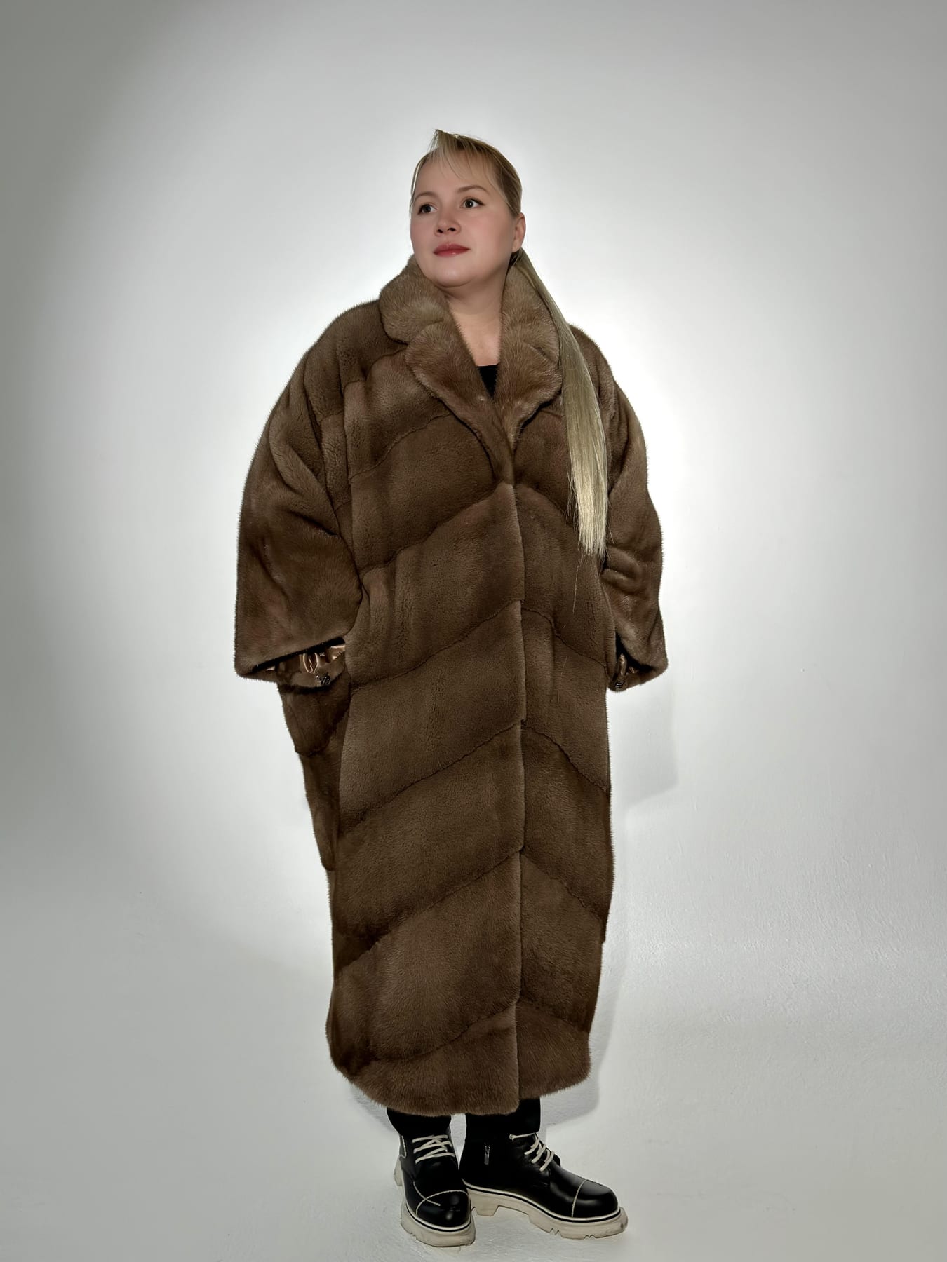 Шуба из скандинавской коротковорсовой норки