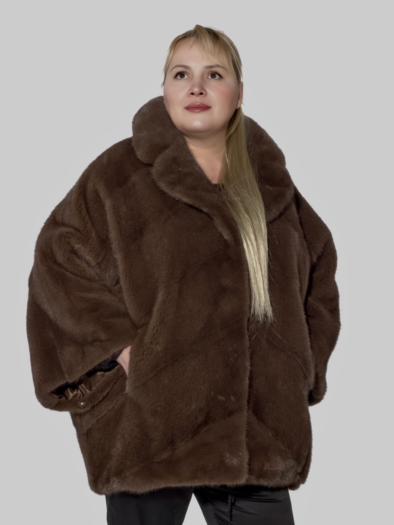 Шуба из роскошной коротковорсовой скандинавской норки