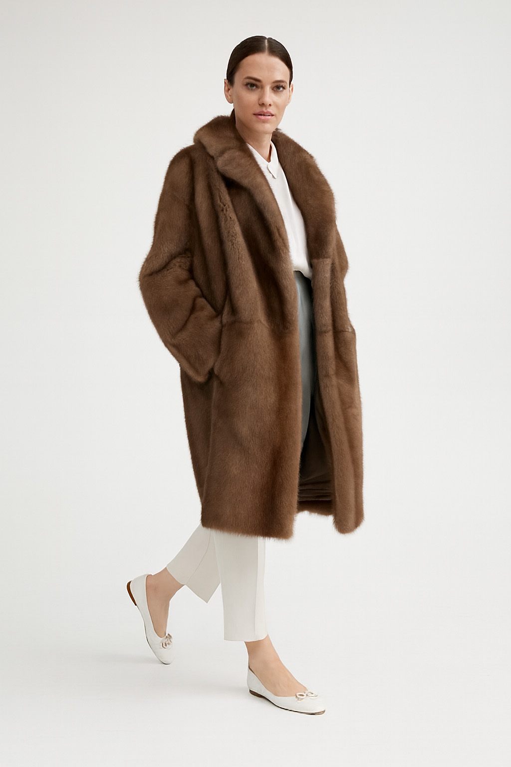 Шуба из норки — авторский крой